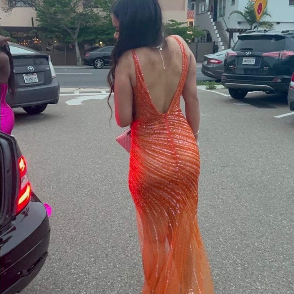 Jovani dress wore just once since 2 orange neon